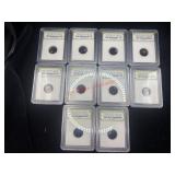 Lot of 10 Authentic Meteorites   (Book Nook)