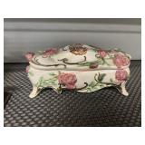 VTG Floral Footed Trinket Dish