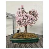 handcrafted Sakura-style artificial bonsai tree