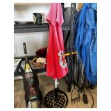 red patio market umbrella  ( row d)