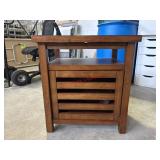 brown wooden accent table