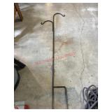 black metal double shepherd's hook