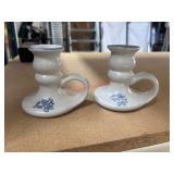 Two VTG Ceramic Candle Stick Holders