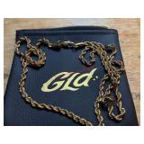 GLD 18K gold plated rope chain( in tote)