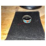 Southwestern style sterling silver ring ( in