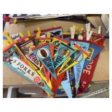 Large Lot of Souvenir Felt Flags MULTI SIZE