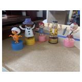 1960's Hanna Barbera collapsible push puppets