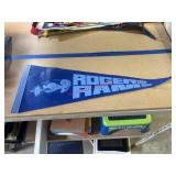 Vtg Rogers Rams Velt Flag Full Size