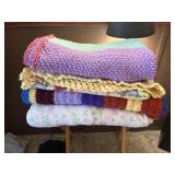 Knitted kids  blankets ( in tote)