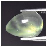 5.07ct 11.5x8.3mm Pear Cabochon Natural Green Preh
