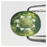 0.35ct 4.2x3.5mm Oval Natural Green Sapphire - Unh