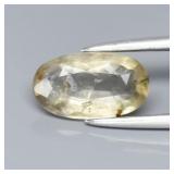 0.92ct 9x5mm Oval Natural Light Greenish Yellow Qu