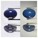 0.87ct 8x6mm Oval Cabochon Natural Black Opal - Co
