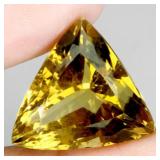 Trilliant Cut Natural Unheated Yellow Citrine Braz