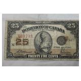 Dominion of Canada 25 Cents Shinplaster 1923 DC-24
