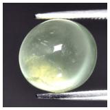 6.78ct 10.5x9.7mm Oval Cabochon Natural Green Preh