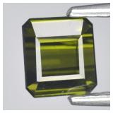 1.10ct 5.8x5.3mm VVS Octagon Natural Green Tourmal