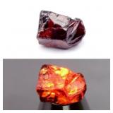 4.64ct 10x7.5mm Rough Natural Orangish Red Garnet