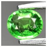 0.32ct 4.7x4mm Oval Natural Vibrant Green Tsavorit