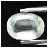 0.81ct 6.8x5mm Oval Natural Green Prehnite - Afric