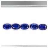 Oval Natural Cornflower Blue Kyanite Nepal 5pcs 5.