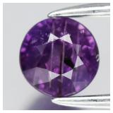 0.73ct 4.5mm Round Natural Purple Sapphire - Heate