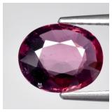1.85ct Oval Natural Purplish Pink Rhodolite Garnet