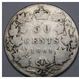 Canada 50 Cents 1881H