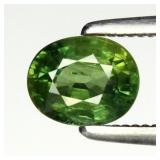 0.74ct 5.7x4.5mm Oval Natural Green Sapphire - Hea