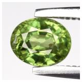 0.56ct 5x4mm Oval Natural Green Sapphire - Heated,