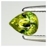 0.45ct 4.8x4mm Pear Natural Green Sapphire - Unhea