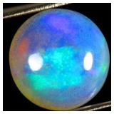 Round Cab AAA Floral Flash Play Of Color Crystal F