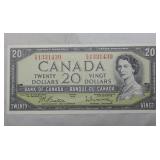 Canada 1954 $20 Banknote BC-41b Beattie Rasminsky