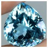 Heart Cut Natural Sky Blue Topaz Africa 8ct 13x12m