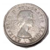 Silver 1960 Canada 10ï¿½ Coin