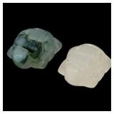 Pair 2pcs 42.33ct 23x15mm Turtle Carving Natural J