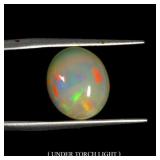 Oval AAA Floral Flash Play Of Color Crystal Fire O