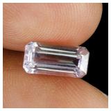 Octagon Cut Natural Peach Pink Kunzite Afghanistan