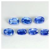 Oval Natural Cornflower Blue Kyanite Nepal 7pcs 4.