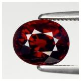 1.75ct 7x5.7mm VS Oval Natural Orangish Red Spessa
