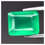 1.64ct 8.3x6.5mm Baguette Natural Green Chalcedony
