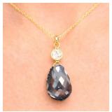 10K Gold 1.7g Black Diamond 7.5+0.18ct