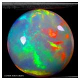 Round Cab AAA Floral Flash Play Of Color Crystal F