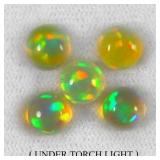 Round AAA Floral Flash Play Of Color Crystal Fire