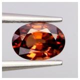 Oval Cut Natural Unheated Top Orange Zircon Tanzan