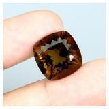 Cushion Concave Cut Natural Unheated Honey Quartz