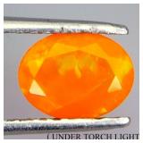 Oval Cut 100% Natural Hot Rainbow Orange Fire Opal