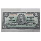 Canada 1937 $1 Banknote BC-21c Gordon Towers