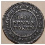 Canada NS-21A1 1813 Trade & Navigation 1/2 Penny T