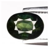 0.97ct 6.3x4.7mm VS Oval Natural Green Sapphire -